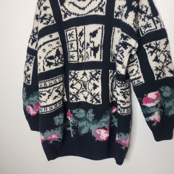 United Knitwear Wool Fair Isle Chunky Knit Sweater - Picture 3 of 6